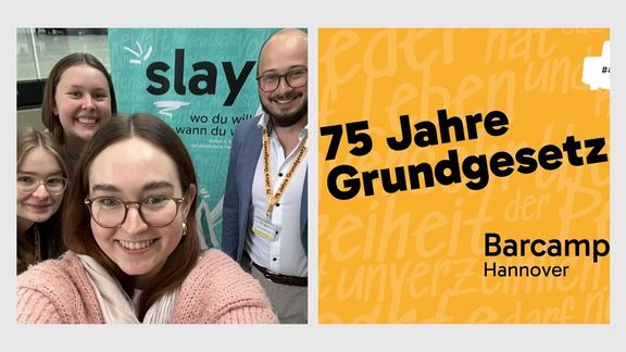 75 Jahre Grundgesetz: Schülerinnen nehmen an Barcamp in Hannover teil