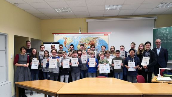 Gruppenfoto mit allen Klassensiegern