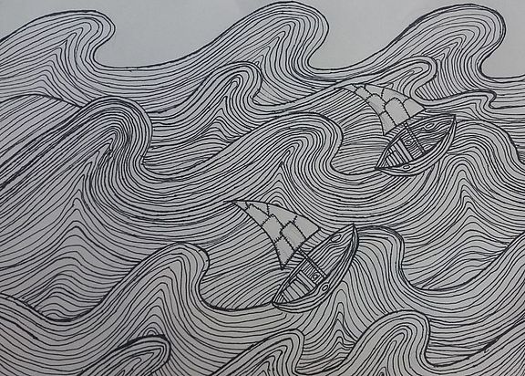 33: Schiffe auf stürmischer See, Jg. 6