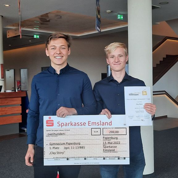 Filmklappe Emsland 2022: 1. Platz und 2. Platz für Gymnasium Papenburg