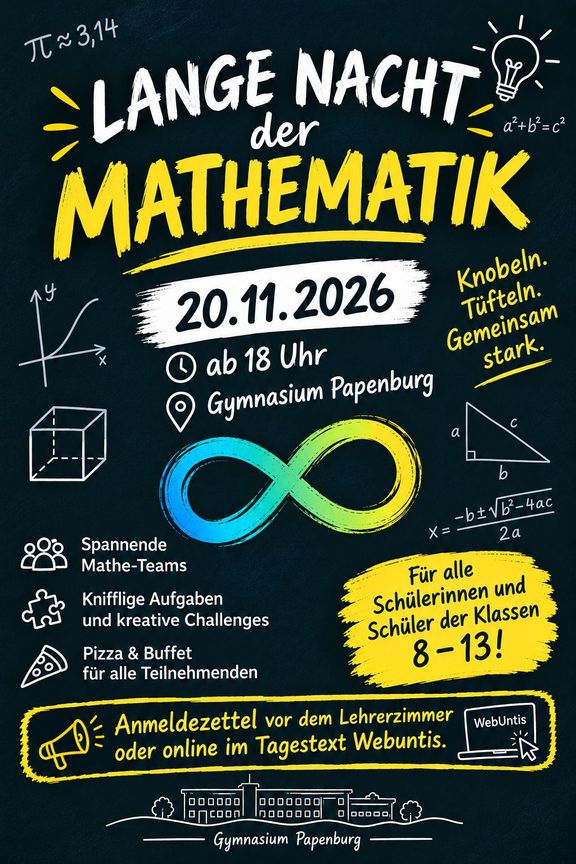 Lange Nacht der Mathematik am 20. November 2026 Lange Nacht der Mathematik am 20. November 2026