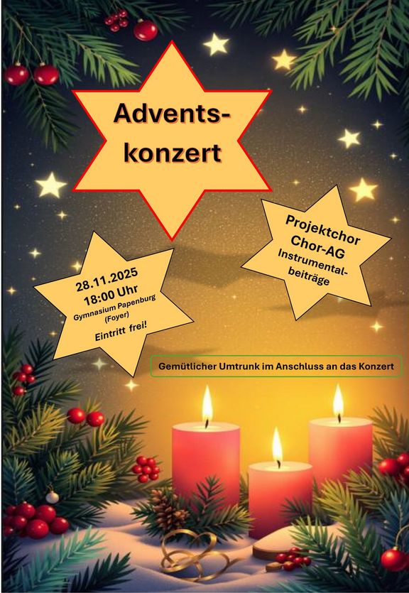 Einladung zum Adventskonzert am 28. November 2025