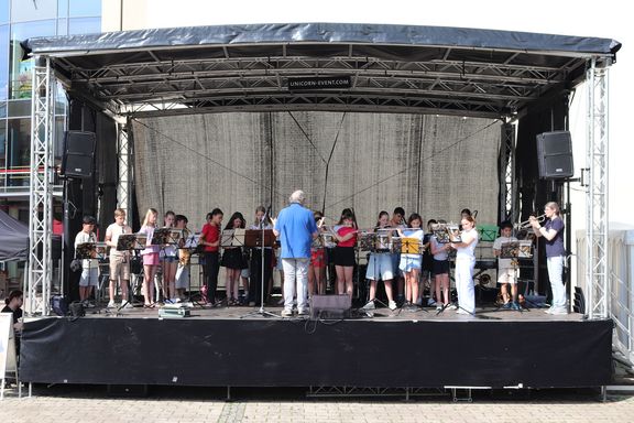 Unsere Bläserklasse beim niedersächsischen Bläserklassentag in Papenburg