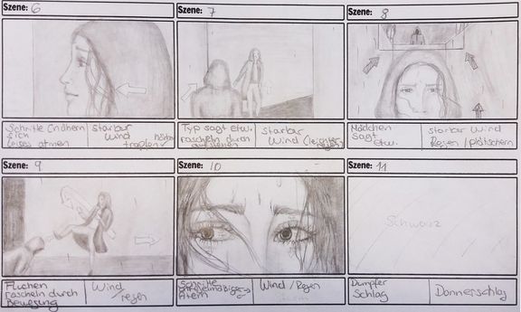 8: Ich warte… (Ausschnitt eines Storyboards), Jg. 10