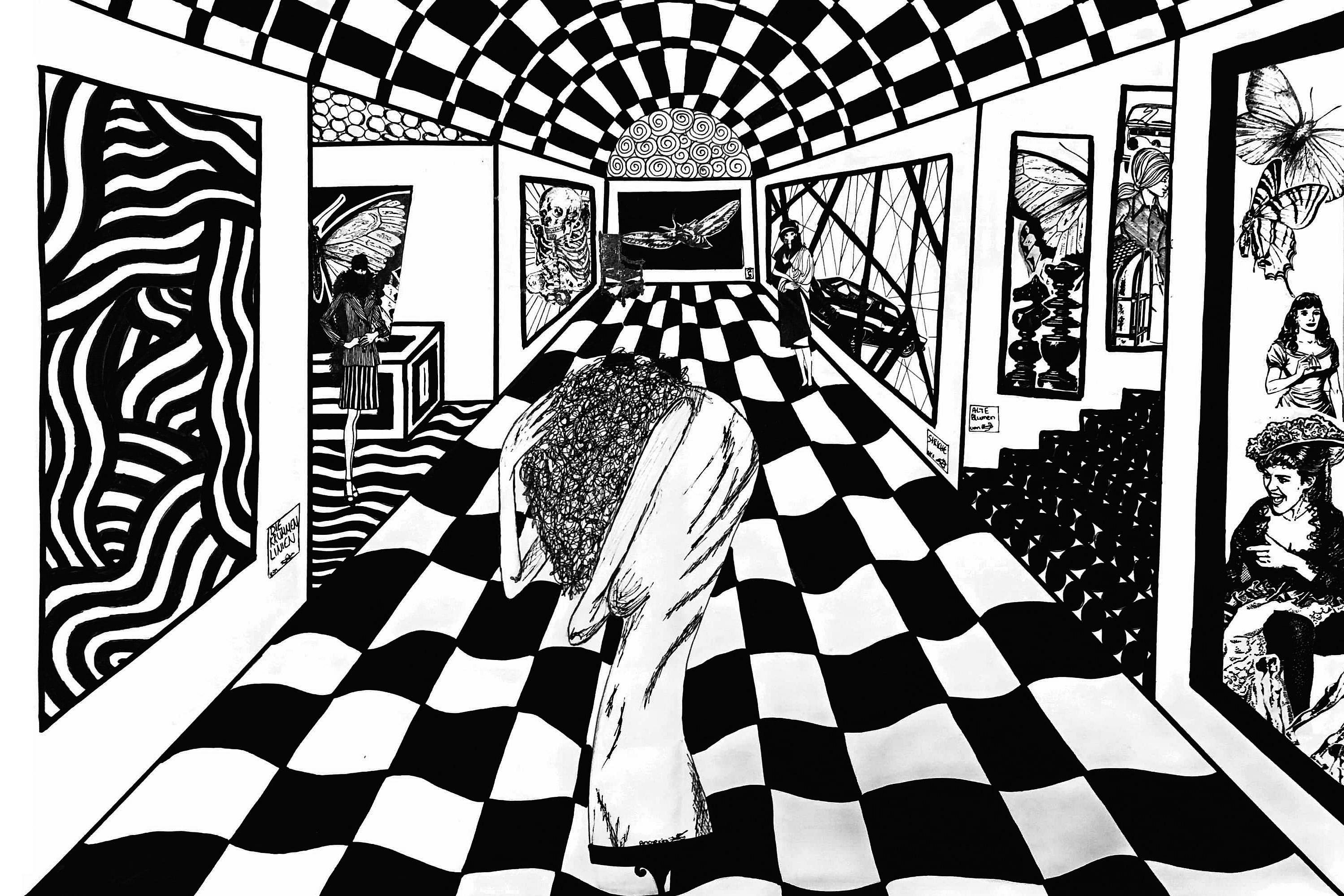 OpArt und naturalistische Wiedergabe eines Objekts im Kunstunterricht