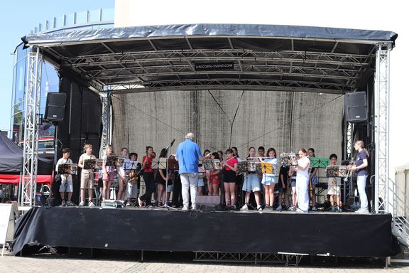 Unsere Bläserklasse beim niedersächsischen Bläserklassentag in Papenburg