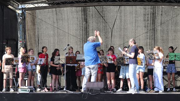 Unsere Bläserklasse beim niedersächsischen Bläserklassentag in Papenburg